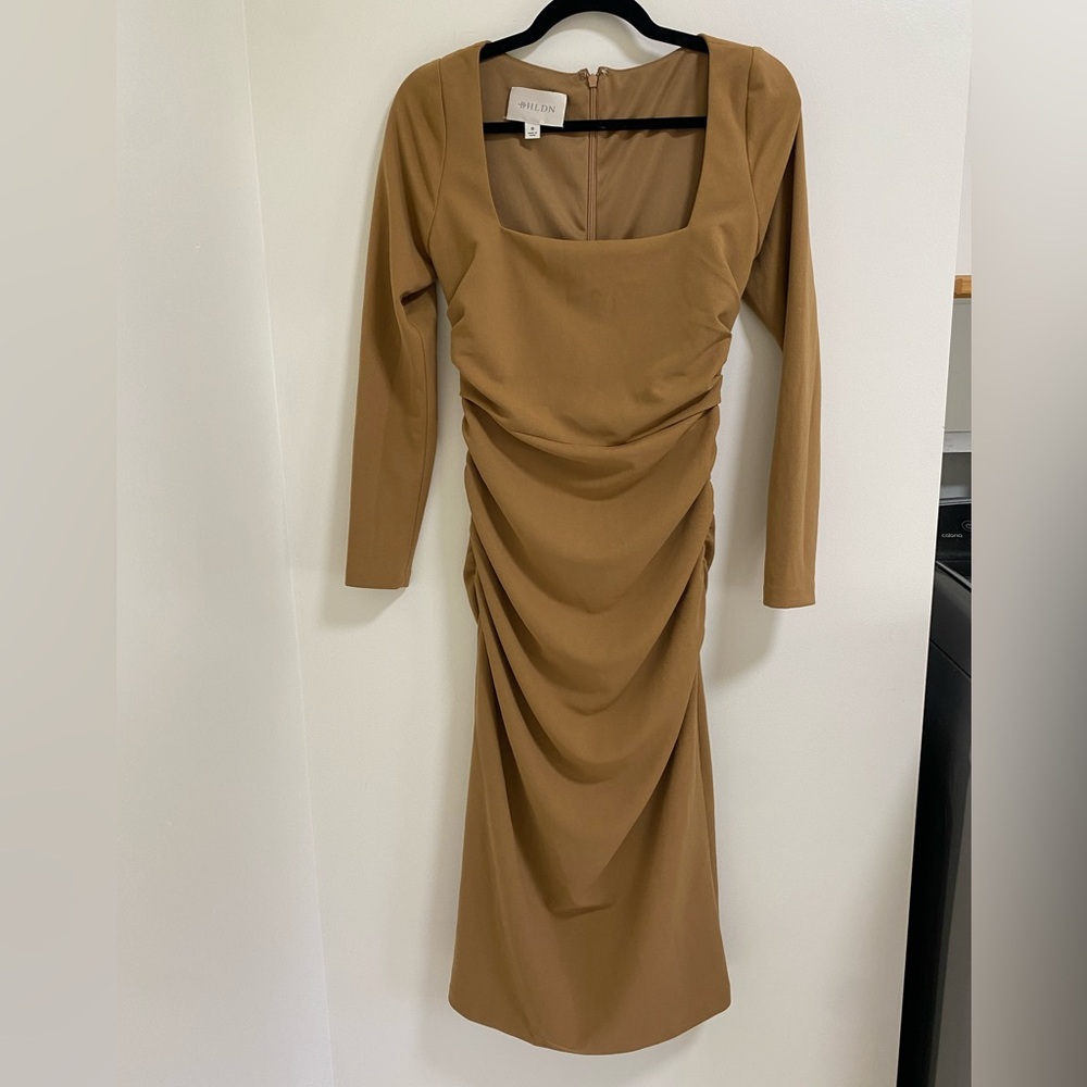 BHLDN Larisa Midi Dress - taupe